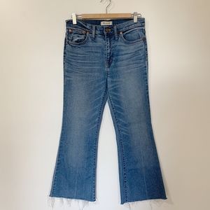 Madewell Flea Market Flare High Rise Raw Hem Crop